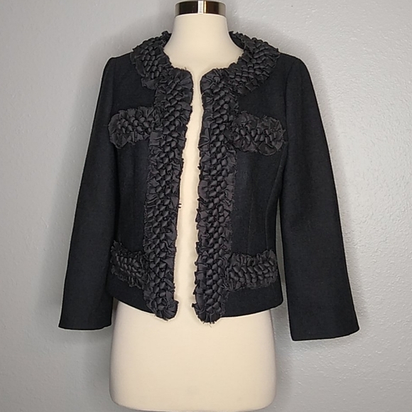 J. Crew Astrid Berry Charcoal Gray Wool Blazer 6 - Picture 2 of 7